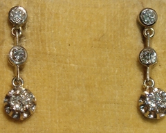 boucles d'oreilles diamants or blanc